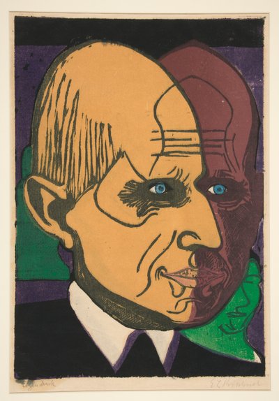 Portrait of Dr. Bauer by Ernst Ludwig Kirchner