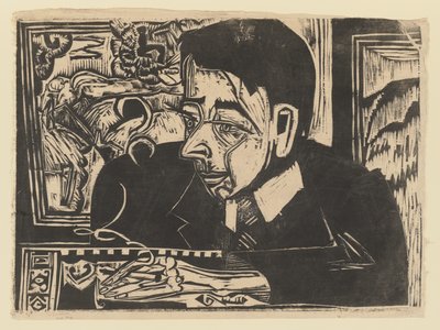 Head Merz by Ernst Ludwig Kirchner