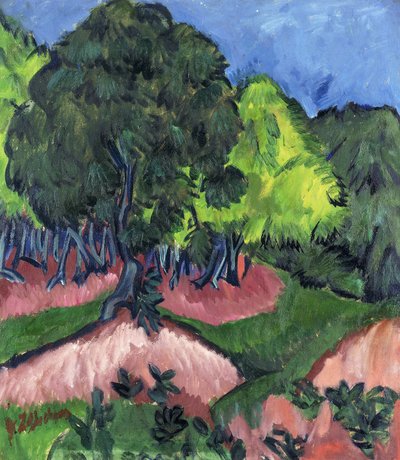 Landscape with Chestnut Tree by Ernst Ludwig Kirchner