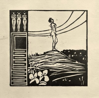 Male Figure on a Mountain (The Longing) by Ernst Ludwig Kirchner