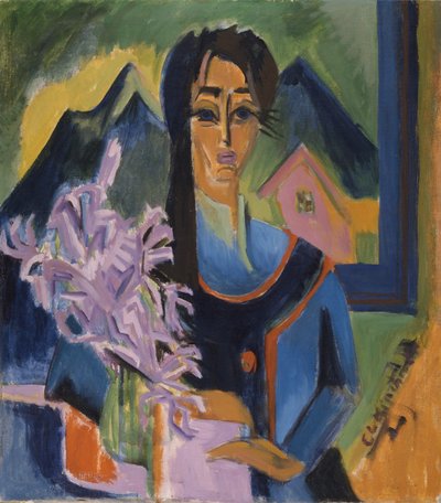 Maryli (Young Woman with Bouquet of Carnations) by Ernst Ludwig Kirchner