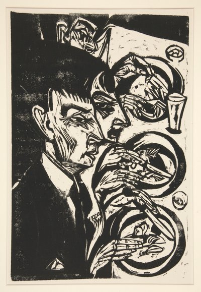 Nervous People at Dinner by Ernst Ludwig Kirchner