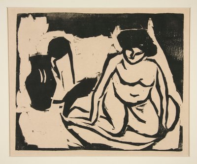 Nude Girl in the Bath by Ernst Ludwig Kirchner