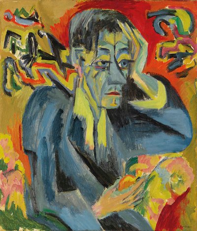 Portrait of the poet Leonhard Frank by Ernst Ludwig Kirchner