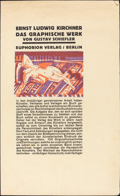 Reclining Nude with Cat by Ernst Ludwig Kirchner