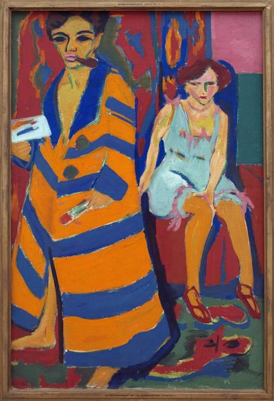 Self-Portrait with a Model by Ernst Ludwig Kirchner