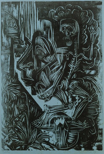 Self Portrait with Death Dancing, 1917 by Ernst Ludwig Kirchner
