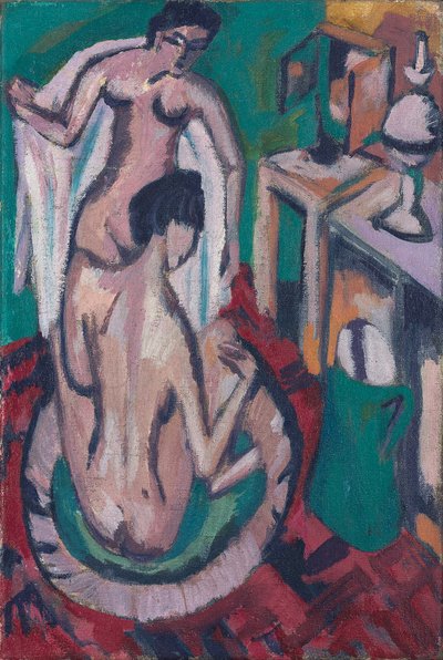 Two Nudes in a Shallow Tub by Ernst Ludwig Kirchner