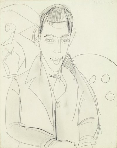Young Poet (Simon Guttmann), 1911 by Ernst Ludwig Kirchner