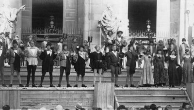 Performance of Jedermann, Salzburg Festival, Austria, 20th century by Ernst Maier