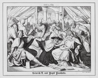 Pope Paschal II taken prisoner by King Henry V of Germany by Ernst Sigmund Kirchbach