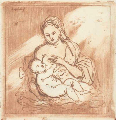 Mary Gives Christ the Breast by Ernst Willem Jan Bagelaar