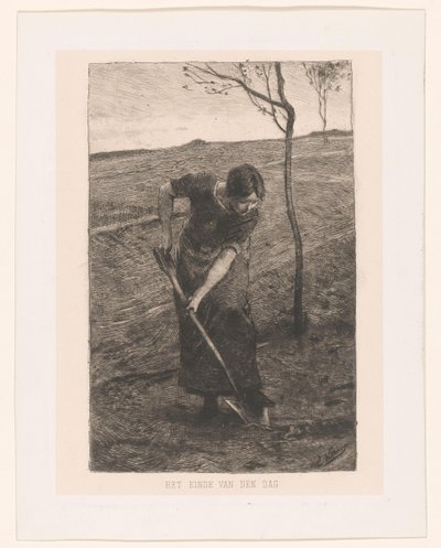 Creating Woman The End of the Day (title on object) by Ernst Witkamp