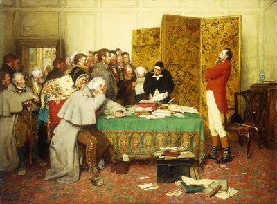 Interviewing Their Member - Lease Refused, 1879 by Erskine Nicol