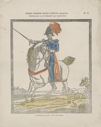 Willem-Frederik-George-Lodewijk, Prince of Orange / Field Marshal of the Dutch Army against the Mutineers by Erve Wijsmuller