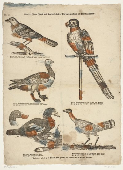 Wilt /ô! Young Youth Look at These Birds / That Very Much Resemble Life by Erven de Weduwe Jacobus van Egmont