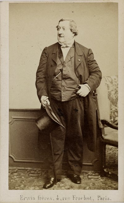 Portrait of the Composer Gioachino Antonio Rossini by Erwin Hanfstaengl
