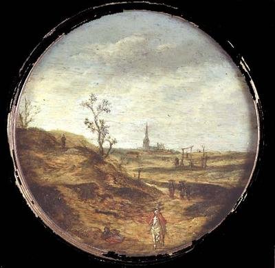 An Extensive Landscape with Travellers on a Road by Esaias II van de Velde