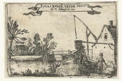 Farmhouse by a Canal by Esaias van de Velde