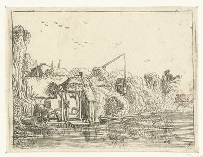Brewery on the Bank of a River by Esaias van de Velde
