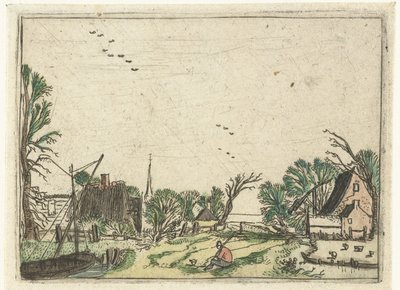 Village by Esaias van de Velde