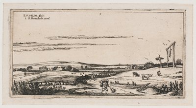 Landscape with Gallows Field near Haarlem by Esaias van de Velde