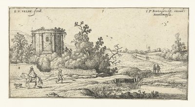 Landscape with Ruins of a Roman Temple (Landscapes) by Esaias van de Velde