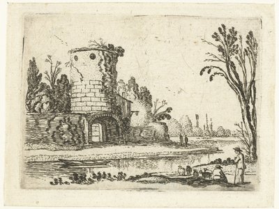 Round Tower with a Gate by Esaias van de Velde
