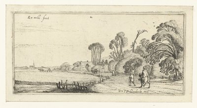 Walkers on a Road near Hillegom by Esaias van de Velde