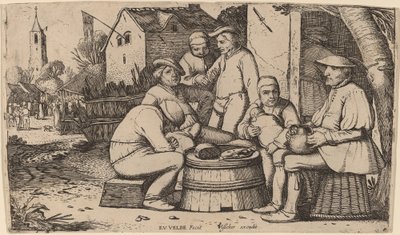 Peasants Lunching in Open Air by Esaias van de Velde I