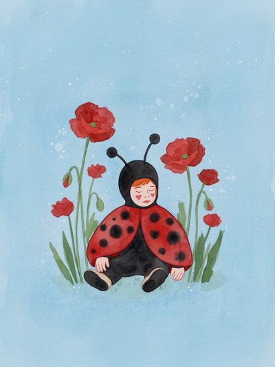 Sleeping Ladybug Baby by Essa Van Reis