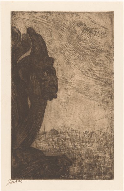 Chimera of Notre-Dame by Etha Fles (signed by artist)