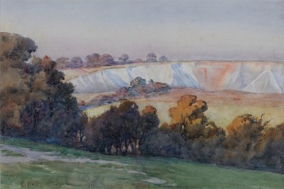 Coulsdon Quarry from Farthing Downs by Ethel Hall