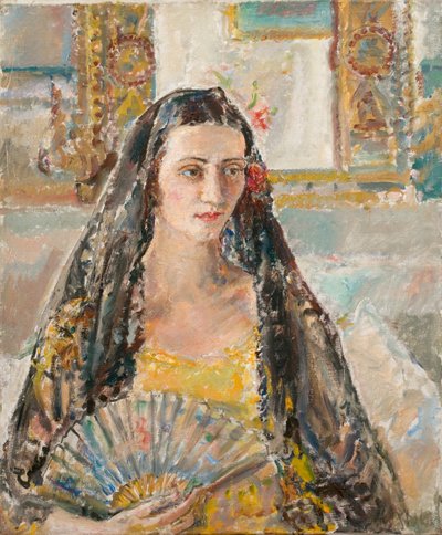 Lady with a Fan, exh. 1926 by Ethel Walker