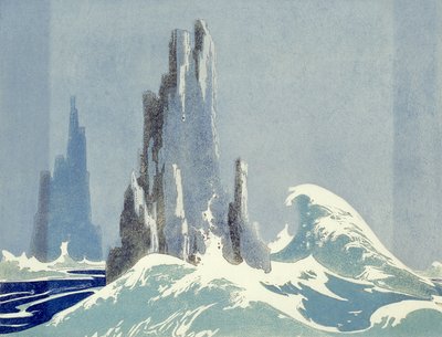 Cathedral Rocks, Tasmania, 1939 by Ethleen Palmer