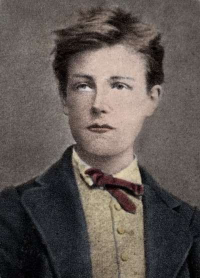 Arthur Rimbaud, French Poet and Adventurer - Portrait of Arthur Rimbaud (1859 - 1891) at 17 Years Old. Photograph by Carjat. by Etienne (after) Carjat