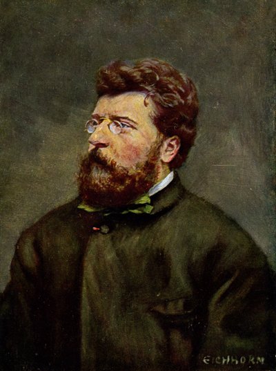 Music. The French composer Georges Bizet. Illustration by Georges Bizet, Austria, c.1900 by Etienne (after) Carjat