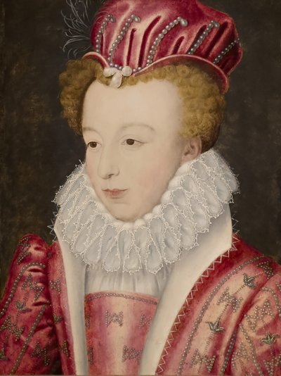 Portrait of Marguerite de France, Queen of Navarre, after 1572 by Etienne (after) Dumonstier