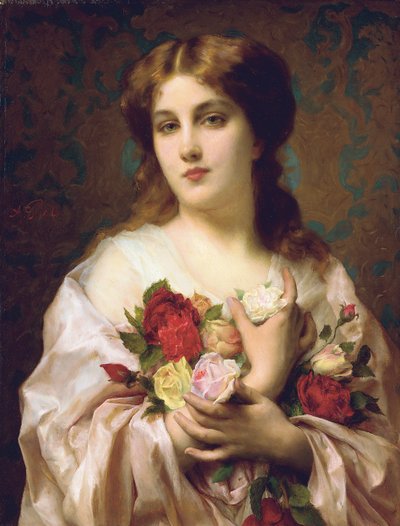 Portrait of a Girl by Etienne Adolphe Piot