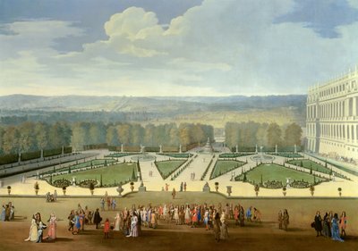 Promenade of Louis XIV in View of the Northern Parterre in the Gardens of Versailles by Etienne Allegrain