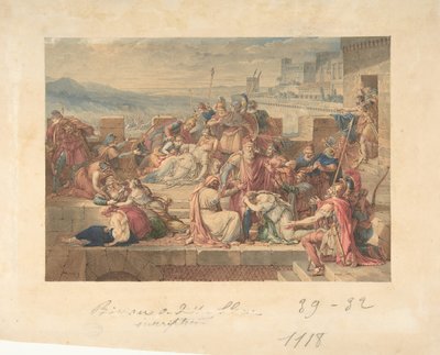 Priam and his Family Mourning the Death of Hector by Etienne Barthelemy Garnier