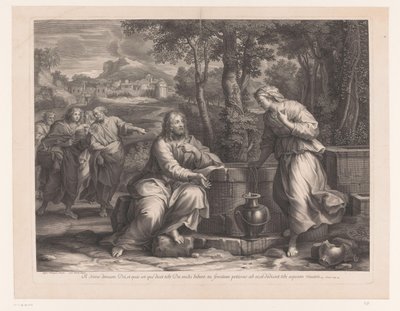 Christ and the Samaritan Woman at the Well by Etienne Baudet