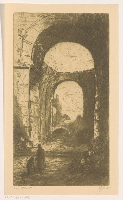 Palatine Ruin in Rome by Etienne Bosch (signed by artist)