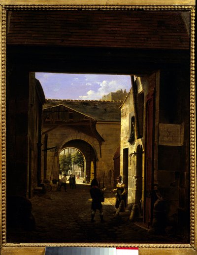 The Courtyard of a Driving House in the Rue Saint Denis Known as Courtyard Sainte Catherine by Etienne Bouhot