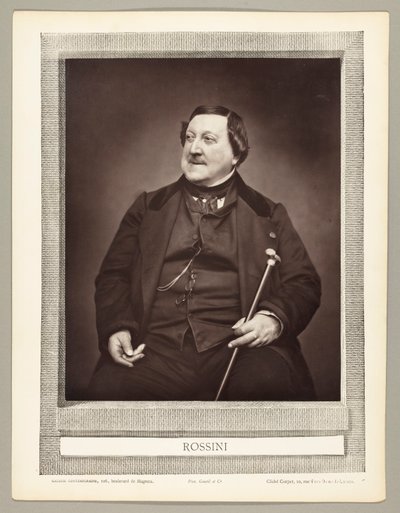 Gioachino Antonio Rossini (Italian composer, 1792-1868) by Etienne Carjat