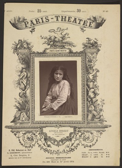 Paris Theatre: Angele Moreau by Etienne Carjat