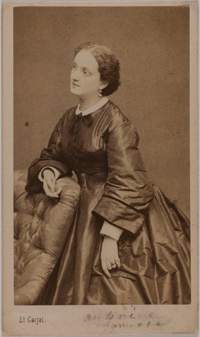 Portrait of Antonine (Marie Pélissé, known as), (1836-1900), (actress) by Etienne Carjat