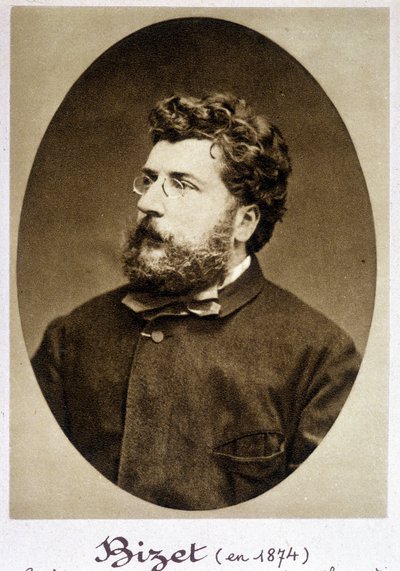 Portrait of Georges Bizet (1838 - 1875) in 1874 by Etienne Carjat