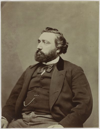 Portrait of the Prime Minister of France Léon Gambetta 1838-1882 by Etienne Carjat
