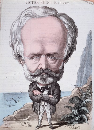 Victor Hugo on Jersey Rock by Etienne Carjat